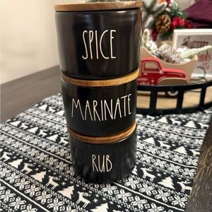 Rae Dunn Black Artisan Collection Canisters